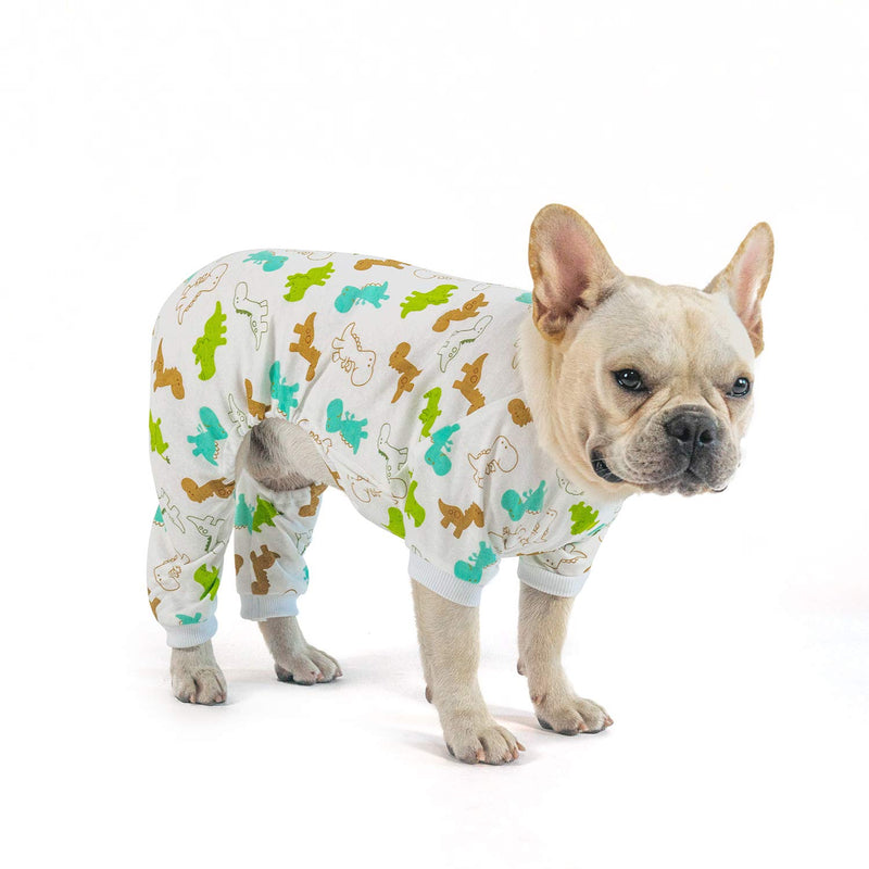 CuteBone Cotton Dog Pajamas Cute for Small Dogs Boy Clothes xs, Dinos&Vehicles, 2 Pack, 2CP01XS X-Small Cotton-Dinos&vehicles (Pack of 2) - PawsPlanet Australia