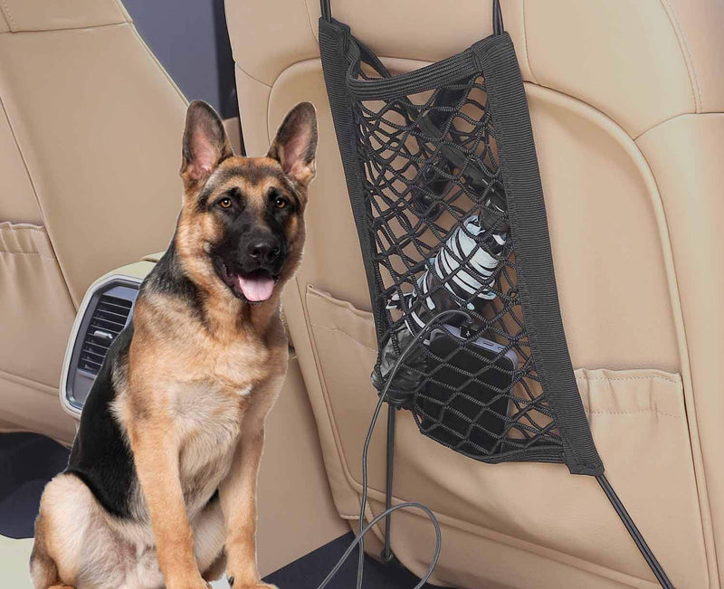 [Australia] - uvome Car Dog Barrier Vehicle Back Seat Net Organizer Auto Storage Mesh Universal Obstacle Children Kids Disturb Stopper 2 Layer 