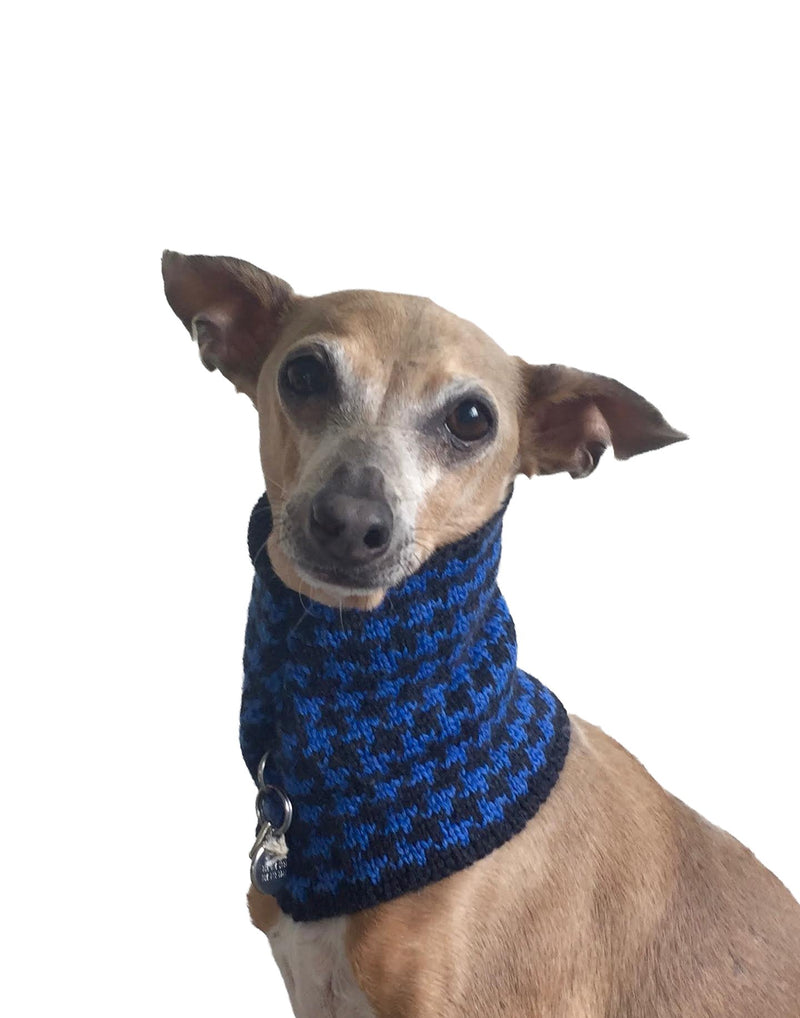 [Australia] - Turtle Dog, Hand Knit Luxe for Hipster Pups, Red/Gray Diamond Neck, XX-Small 