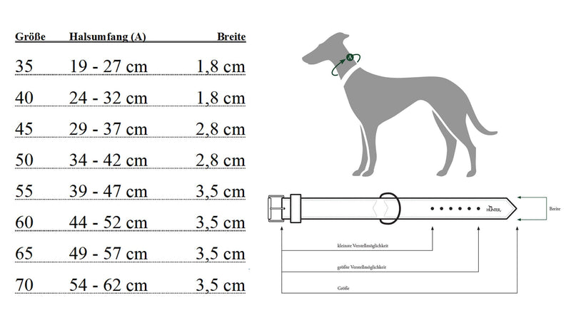 HUNTER Cannes Leather Collar, 55 cm, Orange 55 (39 - 47 cm, 3,5 cm width) - PawsPlanet Australia