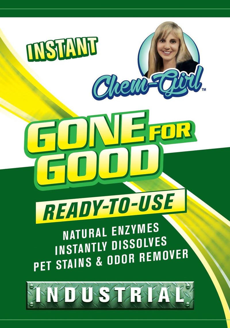 [Australia] - Chem-Girl | Gone for Good Professional Enzymatic Stain & Odor Remover - Remove Pet Urine + Prevent Repeat Habits | Concentrated, All Natural, Pet Safe, Indoor/Outdoor, for Hard & Soft Surfaces Quart 