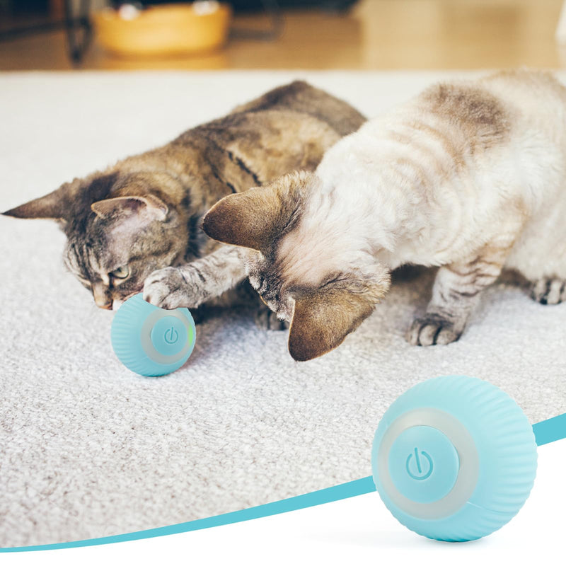 Weinlichkeit Interactive Cat Toy Ball, 360° Self-Rotating Electric Ball, Cat Ball with LED Light, USB Rechargeable Funny Balls Toy for Cats - PawsPlanet Australia