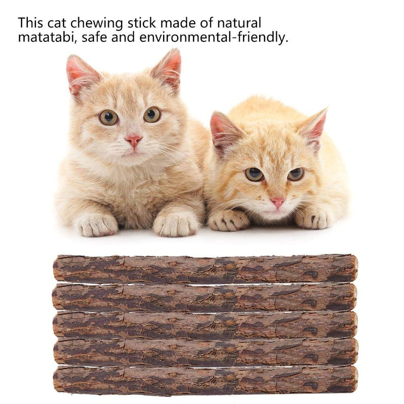 TOPINCN Pet Cat Chewing Stick Natural Matatabi Chew Catnip Stick Grinding Teeth Five Pack Cat Snacks Stick Organic Silver Vine 5Pcs - PawsPlanet Australia