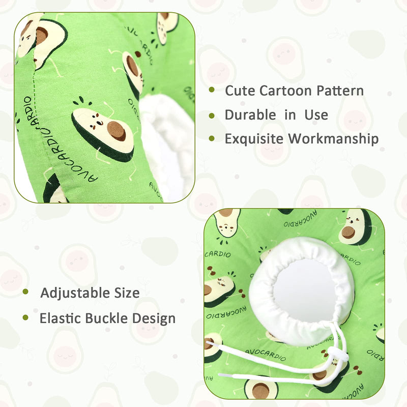 Cat Cone Cute Cartoon Cat Recovery Collar for Cat Wound Healing Protective Pet Cone After Surgery Elizabethan Collars for Kitten and Small Dogs S (Head: 5.1-8.7 in) Avocado - PawsPlanet Australia