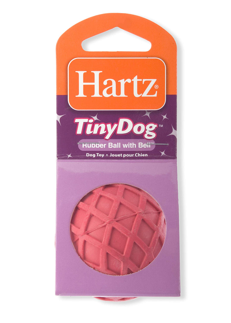 [Australia] - Hartz Tiny Dog Rubber Ball with Bell Dog Toy (Color may vary) 