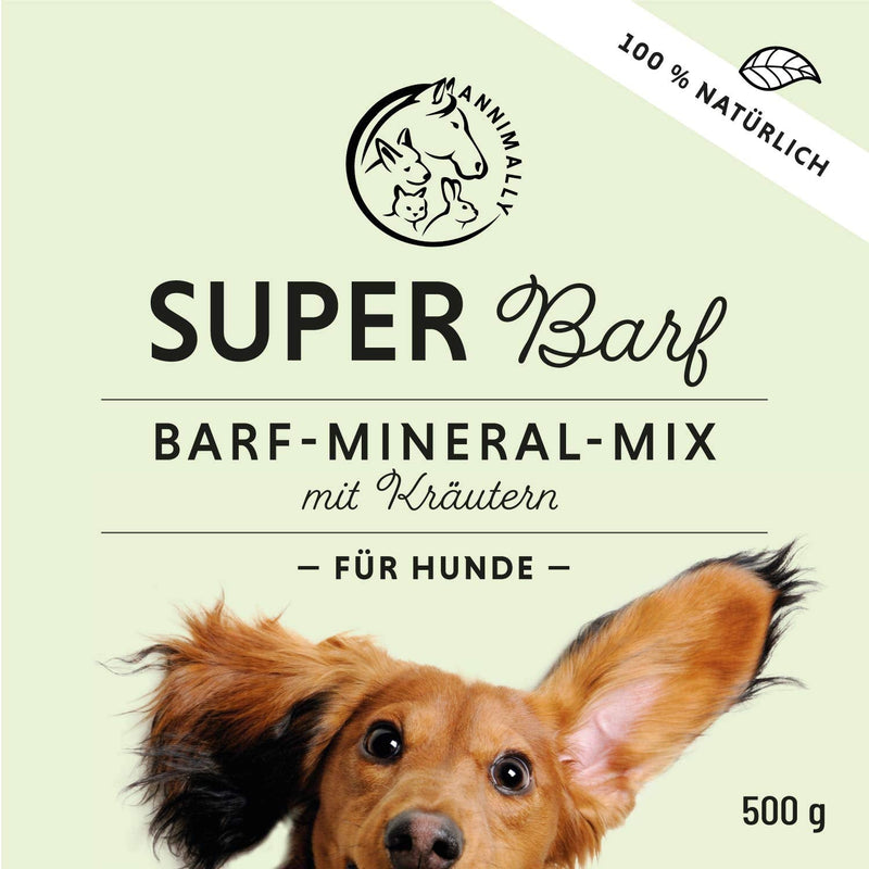 Annimally Barf additive powder for dogs 500g, Barf Complete vitamins & minerals mix for optimal nutrient supply - dog minerals food additive with vegetables, fruit and vitamins 500g - PawsPlanet Australia