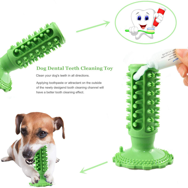 Dog Toys for Medium Dogs Indestructible Dog Chew Toys Dog Teeth Cleaning Toys with Suction Cup Squeaky Dog Toys Suitable for Medium and Large Dogs Interactive Toys for Dogs Green - PawsPlanet Australia