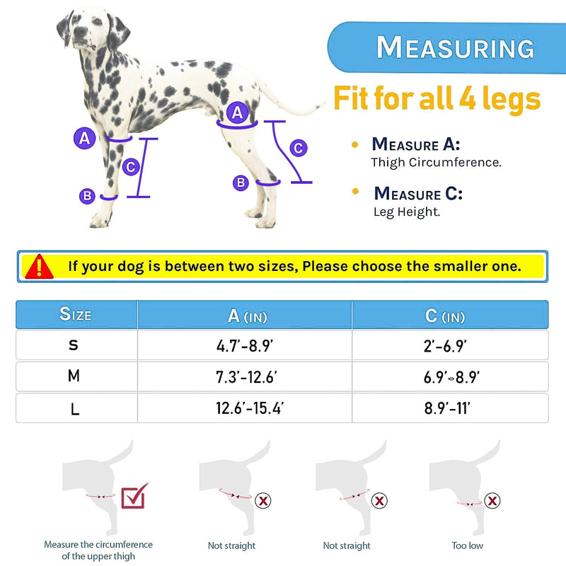 Dog Knee Brace for Back-Leg，Dog Leg Support Brace，Pet Front Back Leg Protector ，Dog Knee Brace Extra Support & Faster Recovery (Small) Small - PawsPlanet Australia