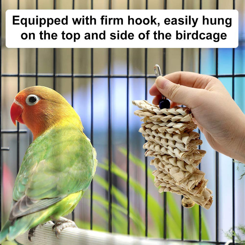 EQLEF Parrot Toys For birds, Bird Cage Toys Hanging Swing Parrot Bite Toy Parrot Rope Hanging Bell for Conures Macaws Finches Mynah Budgies Pack of 10 - PawsPlanet Australia