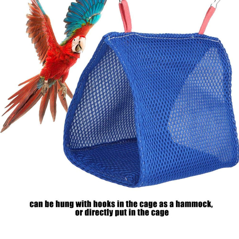 ViaGasaFamido Bird Hammock, Summer Breathable Mesh Pet Bird Parrot Nest Hammock Bed Hamster House Hanging Cage Toy for Budgies Eclectus Parakeet Cockatiels Lovebird Sugar Glider(Blue) Blue - PawsPlanet Australia