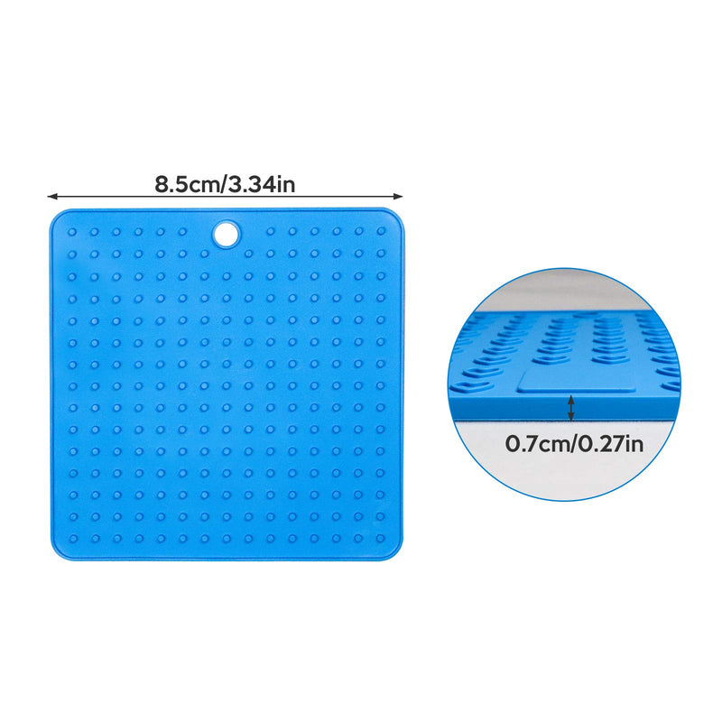 ValueHall 2pcs Dog Lick Pad Silicone Slow Feeder Pad with Suction Cups or Hanging Hole Buddy Treat Mat for Pet Bathing Pet Bath Peanut Butter Mat V11A02 (Square) Square - PawsPlanet Australia