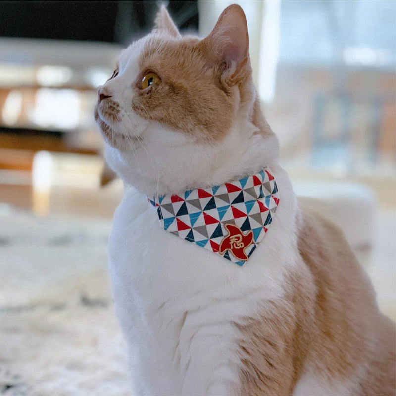 Necoichi Ninja Cat Bandana Collar (Blue) Blue - PawsPlanet Australia