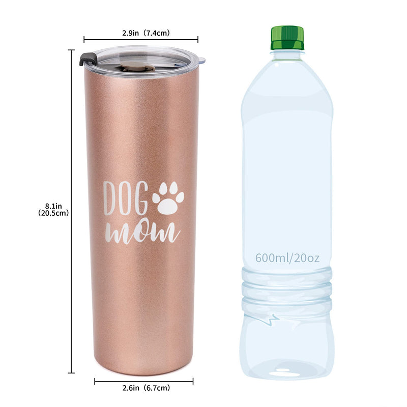 Dog Mom Gift Mug for Women, Dog Mom Gift Mug for Mother's Day, Birthday, Travel Mug for Dog Lovers, 20 Oz Double-Walled Tumbler Drinking Cup, Camping Mug with Straw and Lid Dog Mom - PawsPlanet Australia