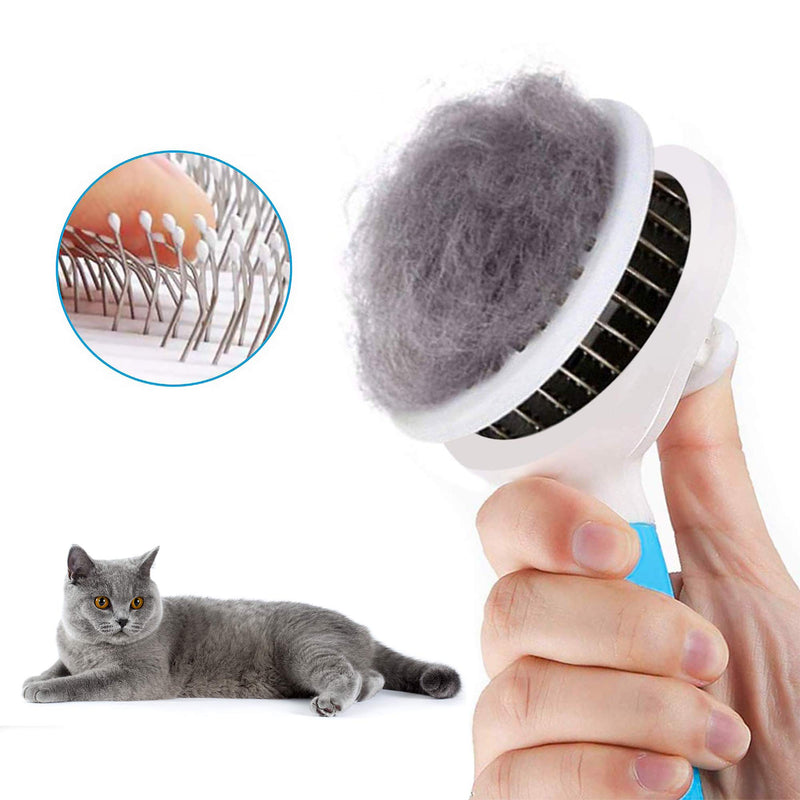 Cat and Dog Brush, Self Cleaning Slicker Brush for Shedding Pet Grooming Tool Brush , Removes Loose Undercoat - PawsPlanet Australia