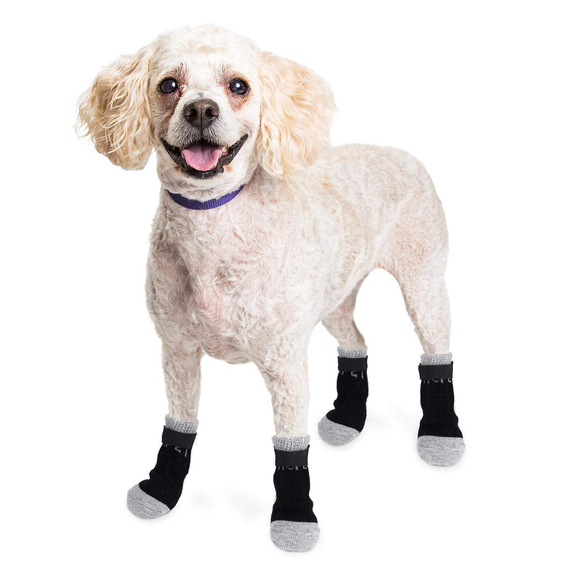 Saintrygo 8 Pieces Anti-Slip Dog Socks Paw Protector with Paw Patterns and 8 Pieces Adjustable Straps for Small Medium Puppy Pet Paw Protection Indoor Wear Better Traction Control on Floor - PawsPlanet Australia