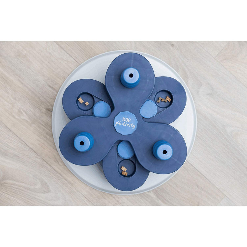 Trixie Dog Activity Flower Tower Strategy Game, Ø 30 x 13 cm, 1125 kg, white/blue - PawsPlanet Australia