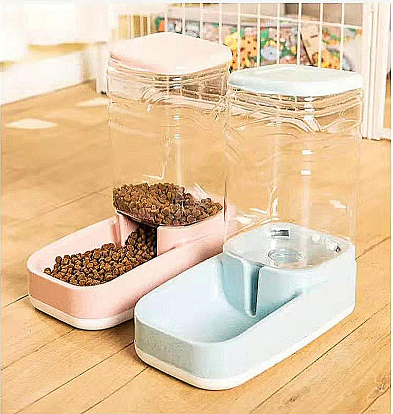 Pet Water Feeder Dispenser, Automatic Pet Waterer,Dog Cat Water Food Combo,Pet Water Dispenser Station,Automatic Gravity Water Drinking Fountain Bottle Bowl Dish Stand 1 Gal (3.8L Feeder Foundation) 3.8L feeder foundation - PawsPlanet Australia