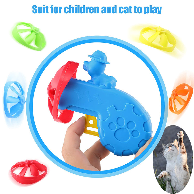 15 Pieces Cat Fetch Toys Colorful Flying Propellers Cat Chasing Flying Propeller Cat Playing Toy for Interactive, Exercising, Training, Hunting, Chasing, Batting, 5 Colors - PawsPlanet Australia