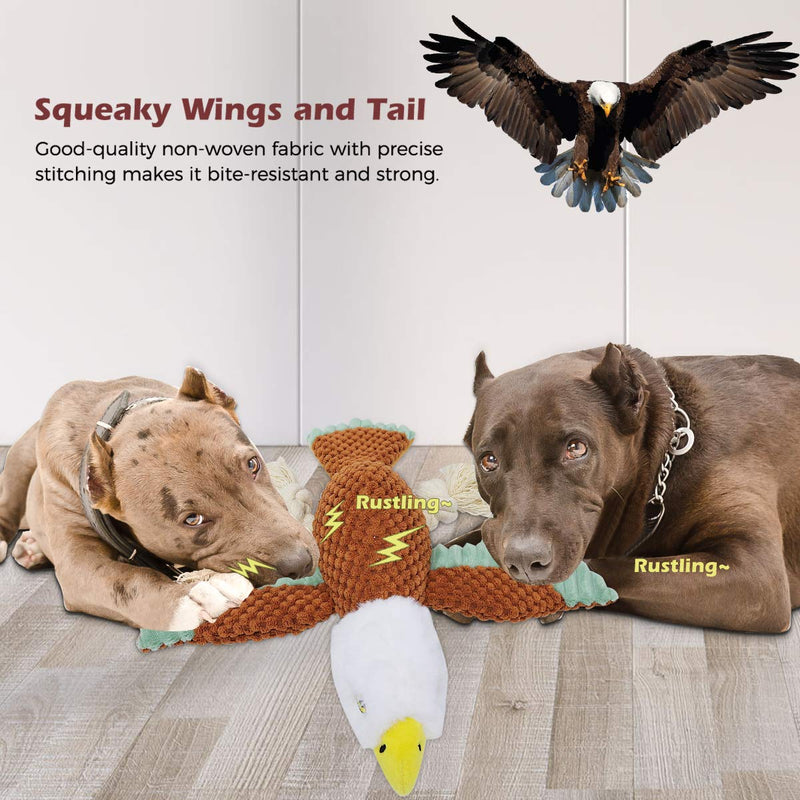 [Australia] - Beewarm Squeaky Dog Chew Toys for Large Medium Small Dogs- Lifetime Replacement Guarantee - Stuffed Animals Rope Chew Toy for Puppy Birds Combo 