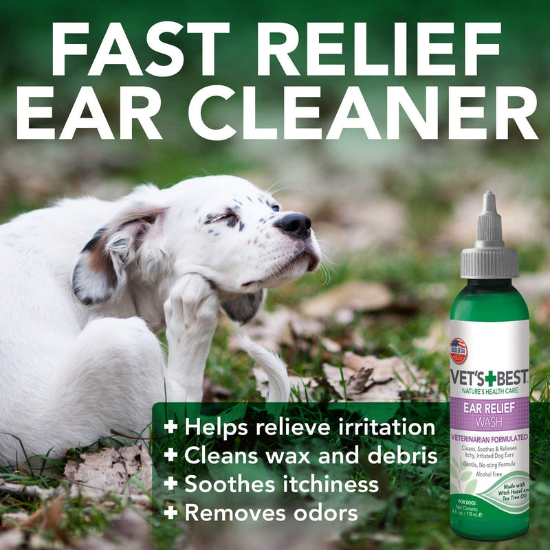 Vet's Best Dog Ear Relief Wash, 4 oz - PawsPlanet Australia