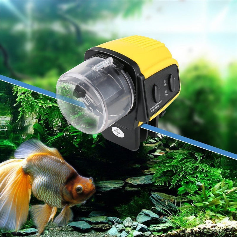 Kuiji Electric Aquarium Automatic Fish Feeder, Auto Fish Food Dispenser for Fish Tank - PawsPlanet Australia