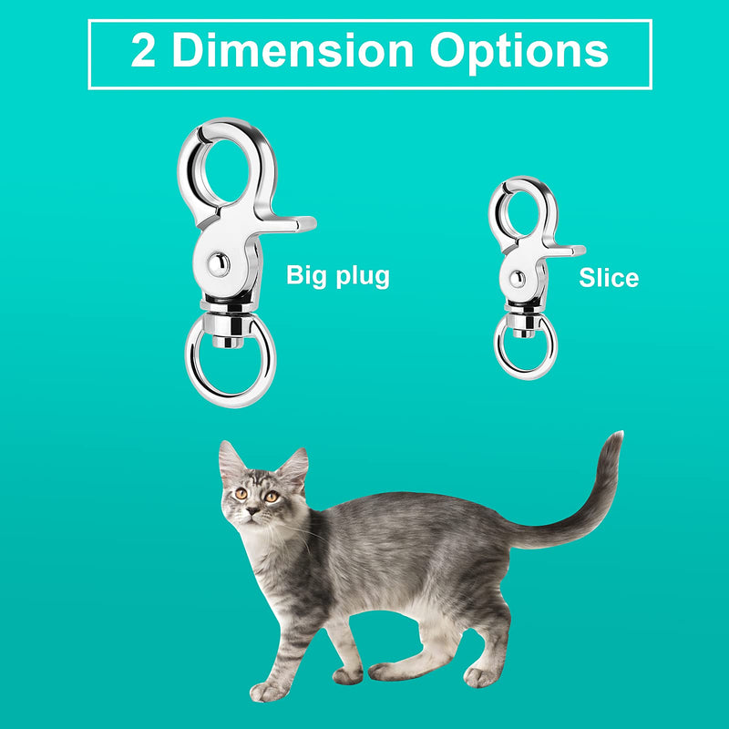 Cobee Dog Tag Clips with Rings, 4pcs Dog Tag Clips with 10pcs Dog Tag Rings, ID Tag Clip for Dog Cat Collar Harness - PawsPlanet Australia