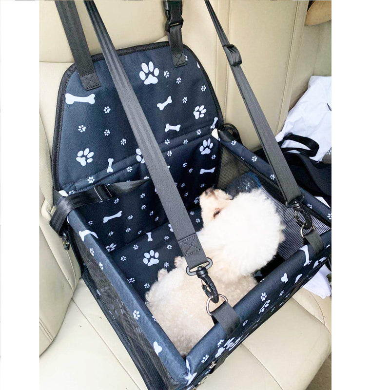 KYD Pet Car Booster Seat Dog Car Seat Carrier With Seat Belt Puppy Car Seat Upgrade Perfect for Small and Medium Pets Black - PawsPlanet Australia