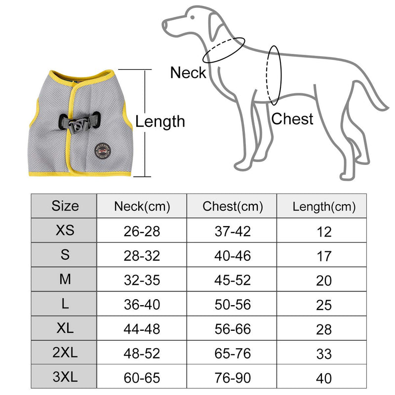 Rantow Dog Cooling Harness - Reflective Pup Cooler Vest Outdoor Training Walking Cool Harness - 7 Sizes for Small Medium Large Pet Dogs (L) L - PawsPlanet Australia
