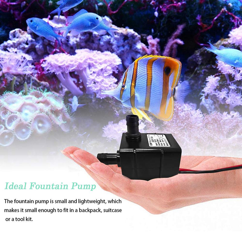 [Australia] - SZMP Submersible Mini Water Pump with 11ft High Lift(240L/H, 4.8W), Portable Ultra Quiet Water Pump for Desktop Water Fountains, Fish Tank, Pet Water Dispenser DIY 