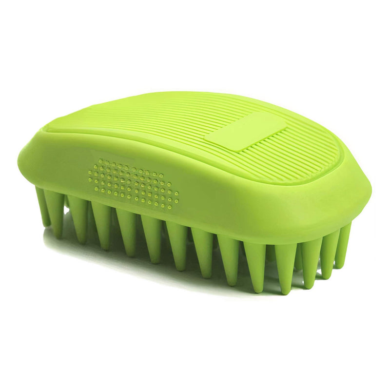 EGI Pet Silicone Shampoo Brush for Long & Short Hair, Anti-Skid Rubber Dog Cat Pet Mouse Grooming Shower Bath Brush Massage Comb Medium Large Pets Dogs Cats green - PawsPlanet Australia