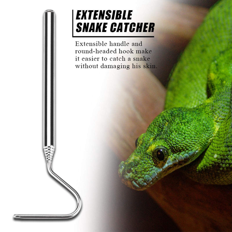 DAUERHAFT Snake Tongs,Portable Stainless Steel Extensible Telescoping Snake Hook,Snake Catcher Tool for Catching Snakes Other Reptiles - PawsPlanet Australia