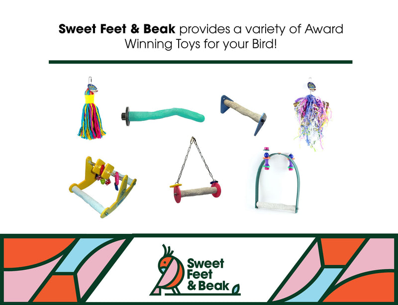 Sweet Feet and Beak Super Shredder Ball - Bird Cage Accessories to Keep Your Bird Busy Foraging for Hidden Treasures - Non-Toxic, Easy to Install Bird Foraging Toys, Bird Treats, Parrot Toys 3 inch - PawsPlanet Australia