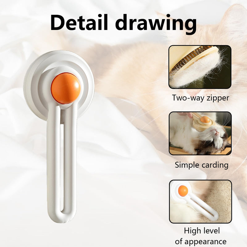 Pet Hair Cleaning Brush: Pet Hair Cleaning Brush, ONE-Click Cleaning Anti-Slip Handle, Cat Brush Dog Brush for Pet Grooming to Remove Undercoat, Loose Fur and Dirt - PawsPlanet Australia