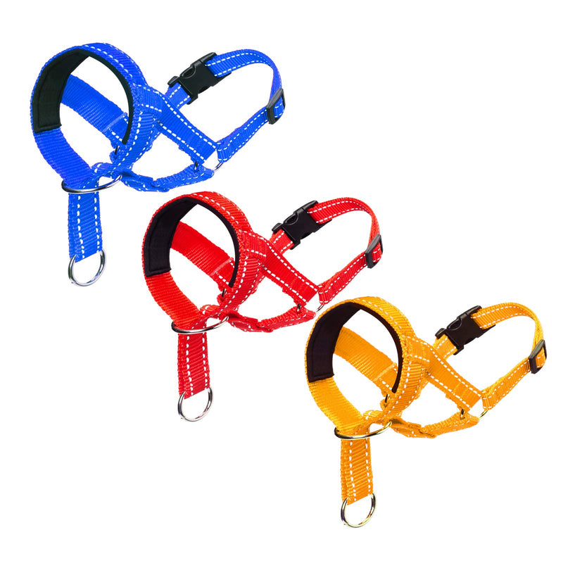 ILEPARK Dog Head Collars for Training, Colorful Head Harness for Dogs to Stop Pulling, Adjustable and Easily Control Head Halter (M,Red) M Red - PawsPlanet Australia