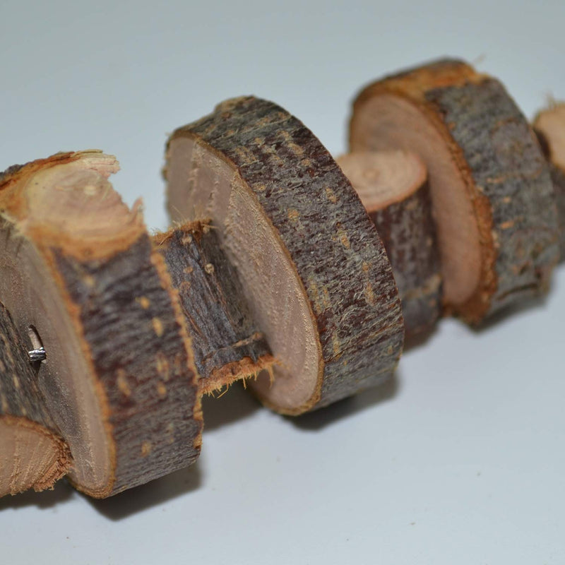 Natural Organic Apple Wood Chew Toys 2 Pack Small Animal Snack Toys Suitable for Rabbit Chinchilla Guinea Pig Hamster Teeth Grinding - PawsPlanet Australia