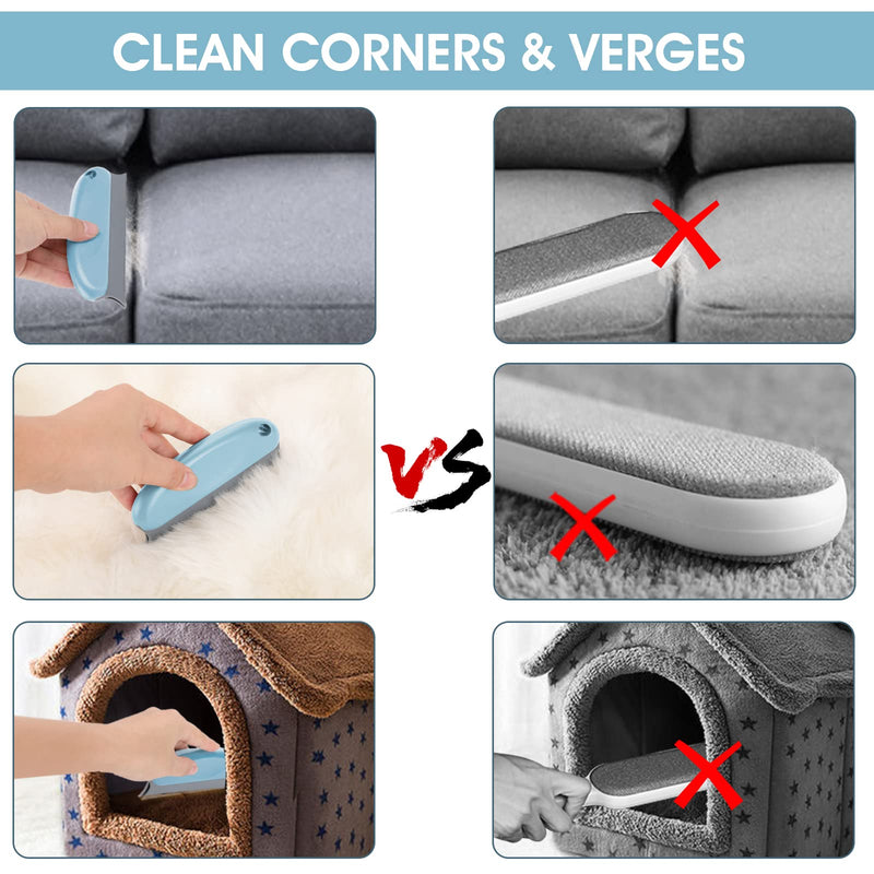 cobee Pet Hair Remover Brush, Pet Hair Detailer Dog Hair Remover Lint Remover Brush Cat Hair Remover Comb Rubber Brush Dog Hair Removal Products for Couch Furniture Carpet Clothing (Light Blue) Light Blue - PawsPlanet Australia