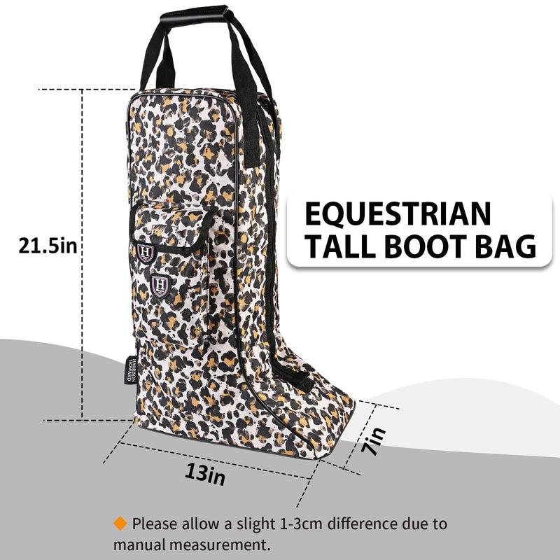 Harrison Howard Tall Boot Carry Bag Classic Leopard - PawsPlanet Australia