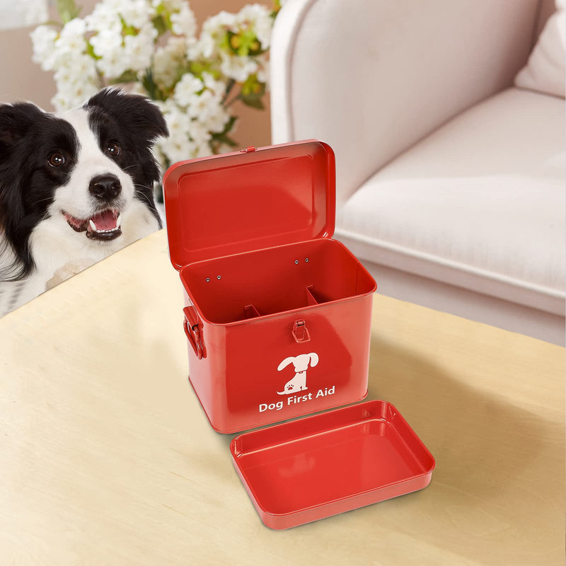 Xbopetda First Aid Kit, Pet First Aid Storage Bin, 2-Tier First Aid Medicine Box for Dog, Cat or Rabbit - Perfect for Home Care and Outdoor Travel Emergencies, Small & protable ?Red) Red - PawsPlanet Australia