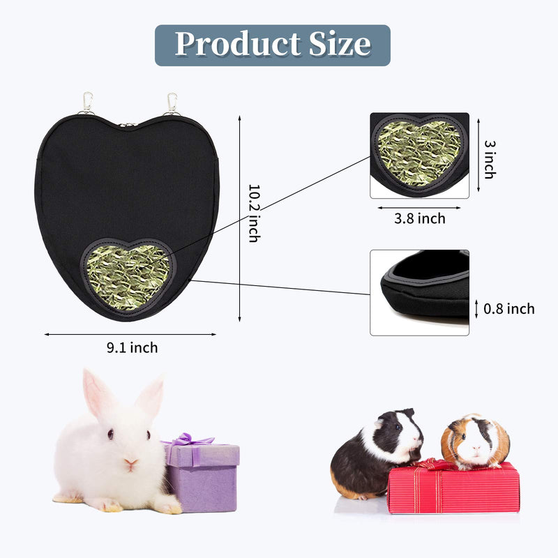 Rabbit Hay Feeder Bag, Guinea Pig Hay Feeder Storage, Upgrade Love Shape Chinchilla Hamsters Pet Hay Bag Supplies, Hanging Feeding Bag Hay Sack for Bunny Guinea Pigs and Small Animals - PawsPlanet Australia