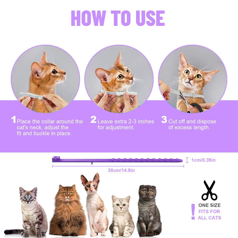 Calming Collar for Cats, Adjustable Anti-Anxiety Pheromone Cat Calming Collars, Breakaway Waterproof Natural Long Lasting Calming Effect Stress Relief Pet Collars for Small Medium and Large Cats 1 Pack - PawsPlanet Australia