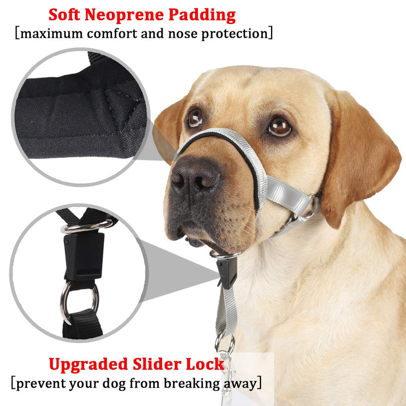 Dog Head Collar, No Pull Training Tool for Dogs on Walks, Includes Free Training Guide, Soft Padding, 5 S Black - PawsPlanet Australia
