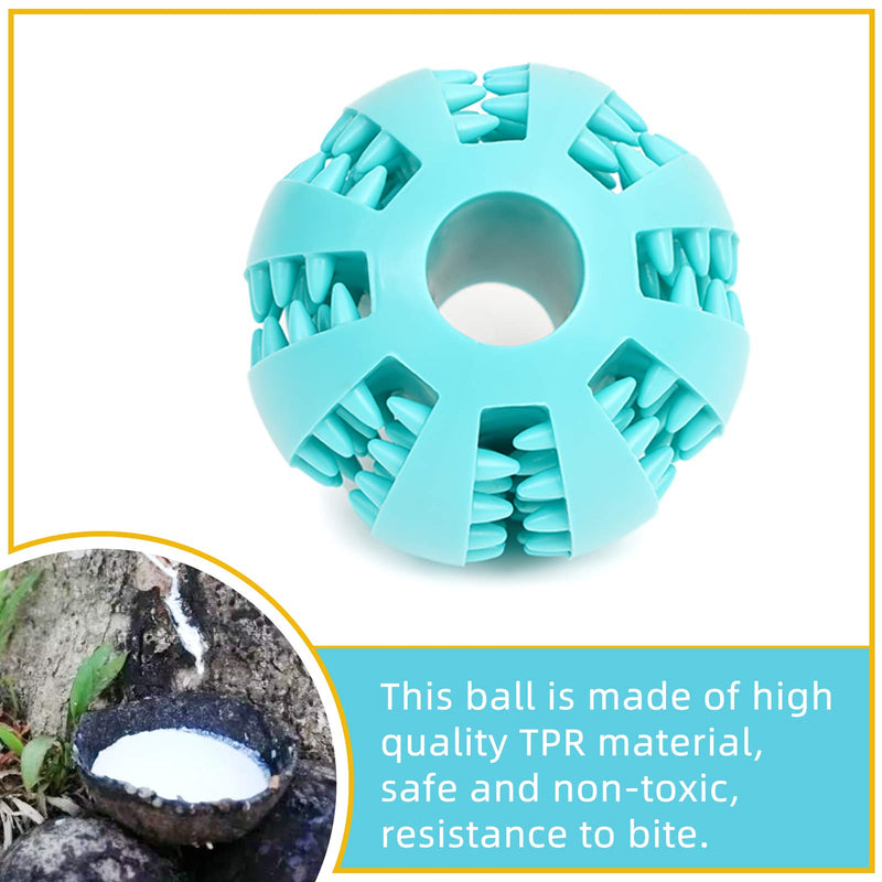 GAPZER Dog Toy Ball for Pet Dogs Cats, Puppy Treat Toy Dog Tooth Cleaning Ball for Chewing-Nontoxic Bite Resistant (2 Packs Green&Blue) 2 Chewing Balls - PawsPlanet Australia