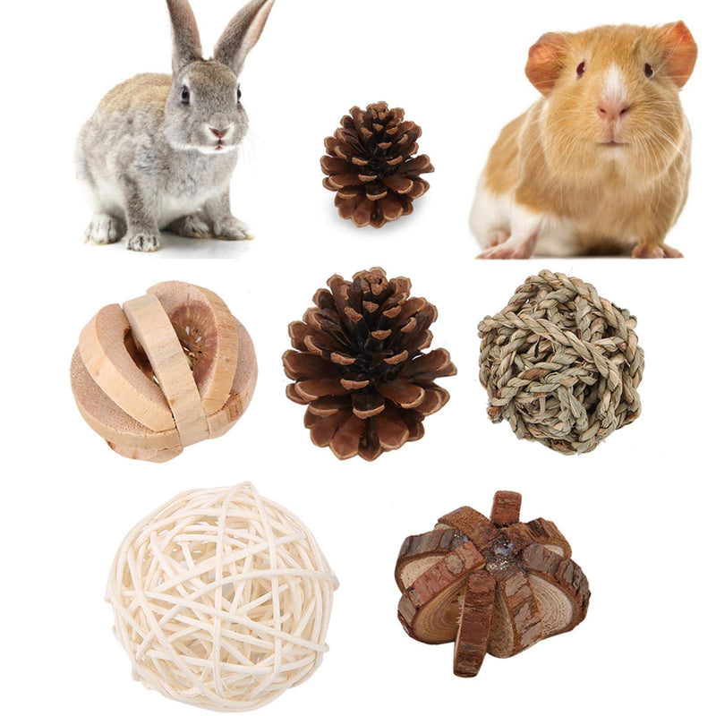 Weiyiroty Pet Ball Pet Toys Small Pet Ball Hamster Wooden Ball, Dogs Toys Wooden Pet Toy Ball Toy, for Rat Hamsters - PawsPlanet Australia