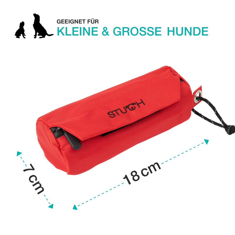 STUCH Food Bag for Dogs - Tear-Resistant Food Dummy for Fetch - Perfect for Wet and Dry Food (Red) Red - PawsPlanet Australia