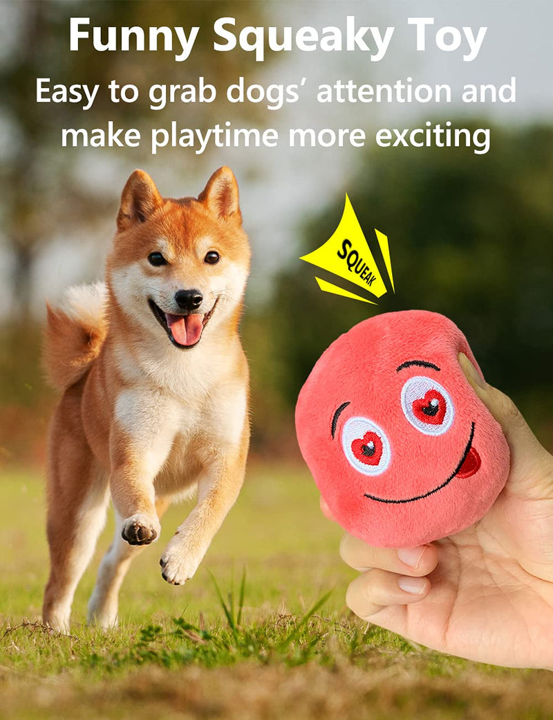 Dog Toys, 8 Pack Soft Stuffed Plush Balls Pet Chew Squeake Toy , Interactive Fetch Play for Small Medium Pets - PawsPlanet Australia