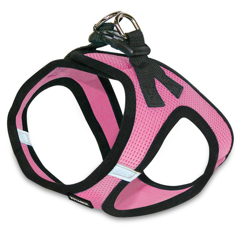 [Australia] - Voyager Step-in Air Dog Harness - All Weather Mesh, Step in Vest Harness for Small and Medium Dogs by Best Pet Supplies L (Chest: 18 - 21") 1Pink Base 