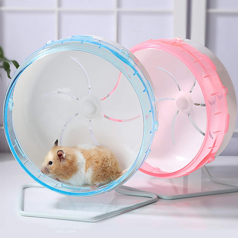 Rfgfd Hamster Running Wheel Silent Spinner Hamster Fitness Wheel Small Pet Exercise Wheel with Stand (22 * 22 cm) (Color : Blue) - PawsPlanet Australia