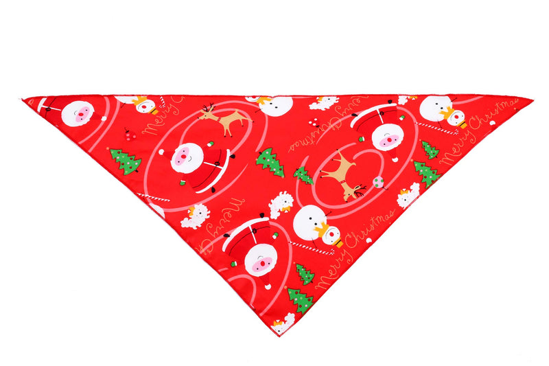 [Australia] - Pawskido Dog Christmas Bandana - 6PCS Washable Pet Bandanas Dog Bib Kerchief Scarf Adjustable Accessories for Small to Large Dogs Puppy Cat 