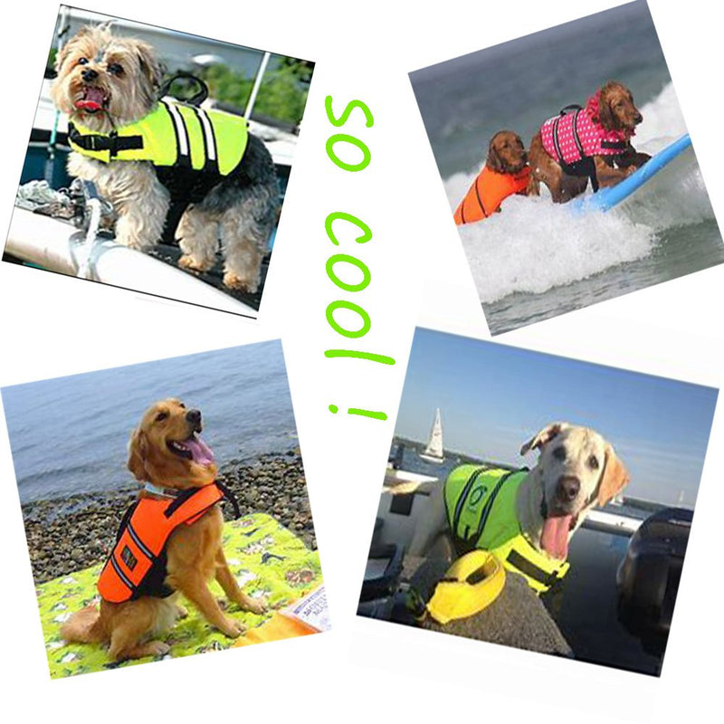 SILD Pet Life Jacket Size Adjustable Dog Lifesaver Safety Reflective Vest Pet Life Preserver Dog Saver Life Vest Coat for Swimming,Surfing,Boating, Hunting (XL, Orange) XL - PawsPlanet Australia