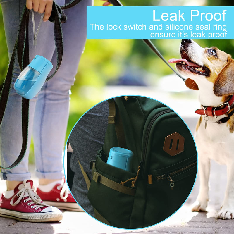 Gezimetie Dog Water Bottle - Foldable Dog Water Dispenser for Walking with Dog Waste Bag, Portable Pet Water Bottle for Travel, BPA Free Water Bottle for Cat, Rabbit,Puppy and Other Animal 280ML Blue - PawsPlanet Australia